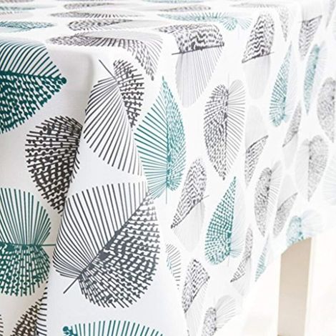 Nappe Lavable Carrée Imperméable Tissu Oxford Nappe Facile D'entretien Salon De Jardin Décoration De Table Menthe 140 180cm, Ensoleillé (1/5)