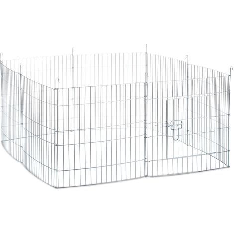 Gabbia da esterno per roditori recinto sicuro 200 x 200 x 80 cm con protezione solare e rete in metallo verde 130004750