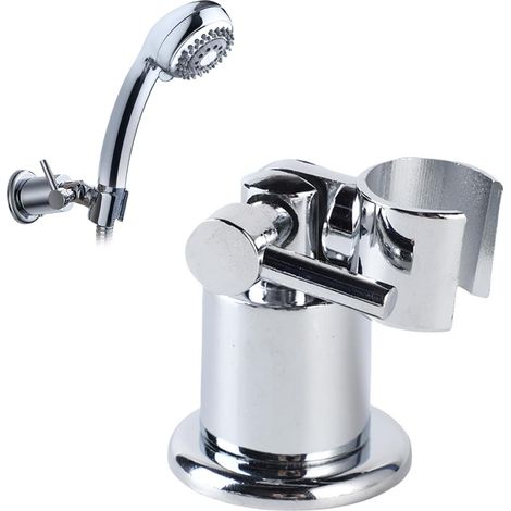 CCYKXA Duschkopfhalter aus Edelstahl, 180 ° Drehbarer Duschkopf Verstellbarer Duschhalter, Drehbarer Verstellbarer Duschkopfhalter, für Badezimmer und Toiletten (Silber)