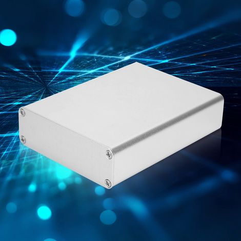 Integriertes Aluminium-Projektgehäuse, mattsilber, für DIY-Elektronikprodukte, 28 x 84 x 110 mm (1/5)
