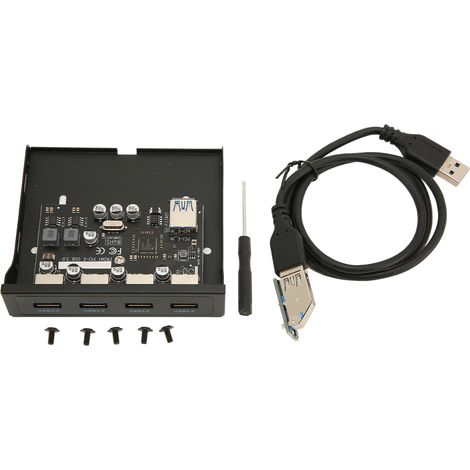 Carte PCIe vers USB 3.0 avec 4 Ports Frontaux 5Gbps pour PC, Compatible Hot Swap et Windows (1/5)