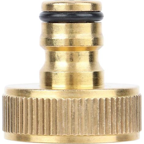 Adaptateur de Tuyaux d'Eau, Connexion Rapide en Laiton, Adaptateur pour Raccordement de Tuyau d’Arrosage, Adaptateur Fileté Femelle Ton en Laiton (1/5)