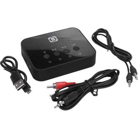 Adaptateur émetteur/distributeur audio stéréo Bluetooth 4.0 -107 avec fonction de partage d'appareil (1/5)