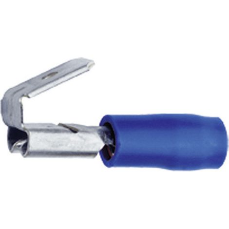 Cosse clip 6.3 mm x 0.8 mm Klauke 730AZ avec dérivation 180 ° partiellement isolé bleu 1 pc(s)
