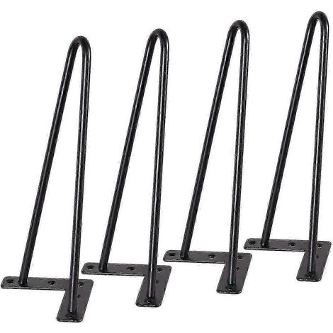 Pieds en épingle à cheveux de 26 à 27 pouces, 8 pouces, ensemble de 4 pièces, pieds de table en métal pour meubles à monter soi-même, parfaits pour les armoires, les supports TV et les meubles à tiroi (1/5)