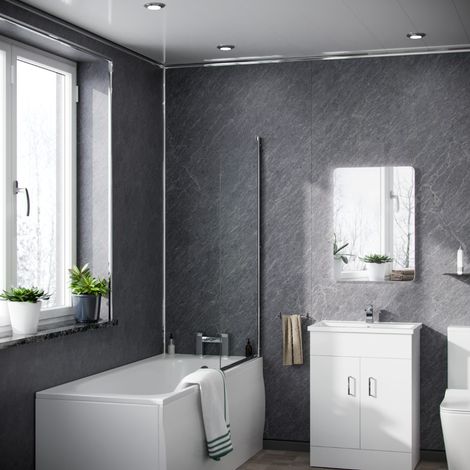 Tera Panel PVC Slate Grey Cladding Wall 1000mm X 2400mm X 10mm