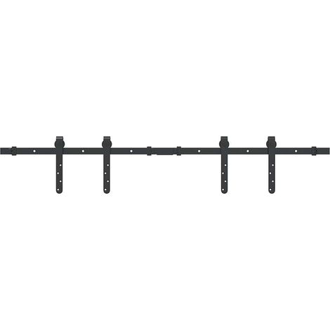 Kit de porte d'armoire coulissante 122 cm acier au carbone