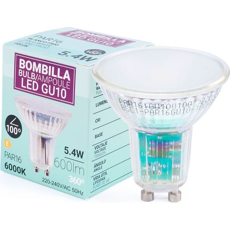 LED-Lampe GU10 6W Glas - 740lm - PAR16 - 100°