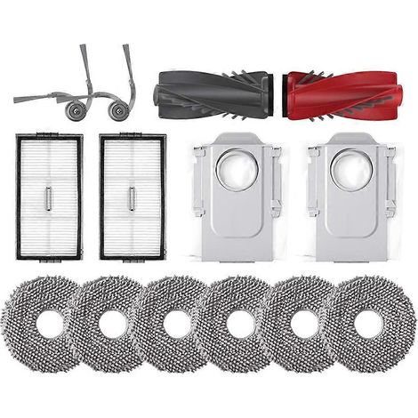 Filtre pour aspirateur brosse pour aspirateur Filtre de brosse pour aspirateur filtre de Roborock Saros 10R/S9 MaxV Slim/G20S Ultra Main Side Brosse Serpillière HEPA Filtre Sac à poussière Robot Aspir (1/5)