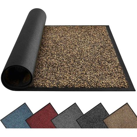 Mibao Anti-Schmutz Innen- und Außentürmatte 40 x 60 cm Grau und Schwarz Waschbar Langlebig Rutschfest Ideal für den Eingangsbereich (1/3)