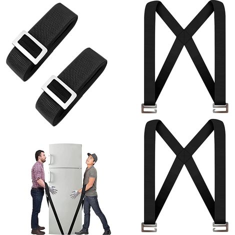 Sangle mobile - Système de sangles de levage et de transport pour 2 personnes, capacité max. 200 kg, pour un transport et une sécurisation faciles des meubles (1/5)