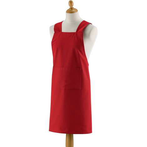 Tablier de Cuisine Style Japonais en Coton Recyclé et Polyester Rouge 120 x 85 cm - PANGIVO (1/5)
