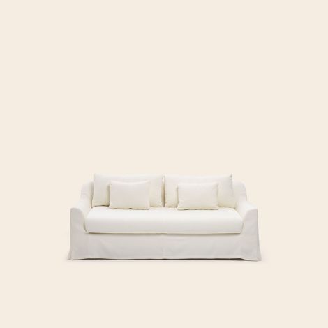Canapé 2,5 places en Revêtement en tissu naturel CLARIBEL