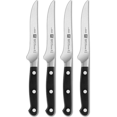 Zwilling Pro couteaux à steak noir 12 cm set 4 pièces