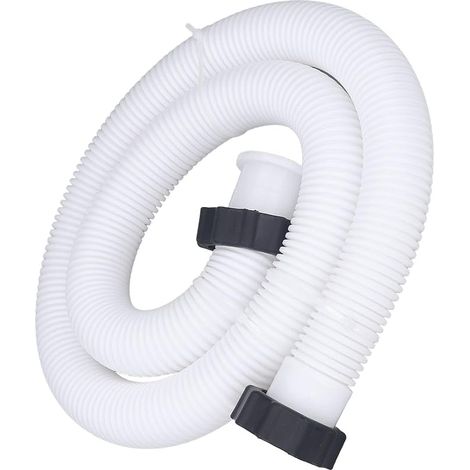Tuyau de Pompe à Filtre, Tuyau Flexible de Remplacement de Pompe de Piscine, Diamètre 1,5 Pouces, Blanc, Résistant aux Intempéries pour Piscines Hors Sol (1,5 m) (1/5)