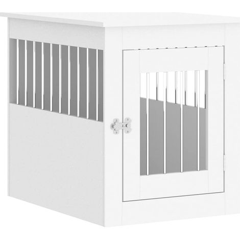 Dog Crate Furniture White 55x75x65 cm Engineered Wood vidaXL