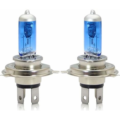 H4 P43t Phares halogènes 60/55W 5000k Blanc chaud Faisceau de route/Feux de croisement Lampe 12V Auto Voiture Moto Ampoule, 2 pièces (1/3)