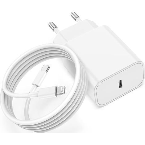 Chargeur iphone Rapide, certifié Apple MFi 20W Chargeur Rapide USB C pour iphone avec 2m Câble USB C pour Apple iPhone 14/13/13/12/11/ Pro/Pro Max/X XS XR (1/5)