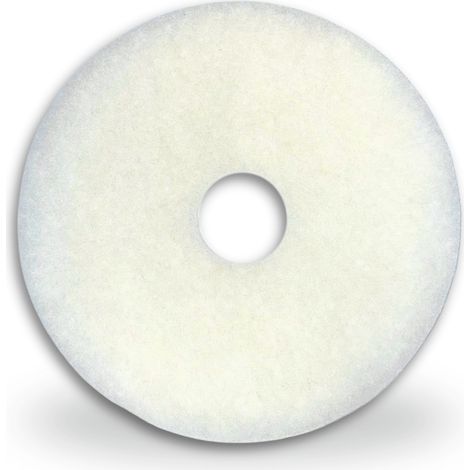 Pad monobrosse blanc Ø 406 mm – Lustrage fin et polissage à sec – Faible abrasivité – Compatible surfaces minérales et bétonnées – Harmony Beton (1/5)