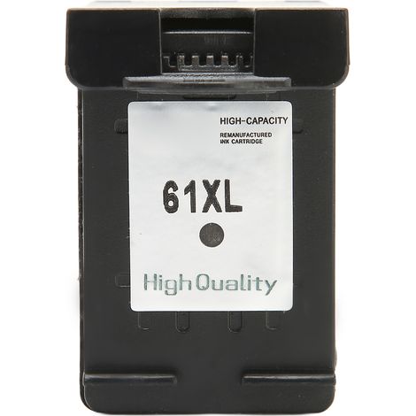 Cartouches d'encre 61XL haute efficacité, puce performante, pour imprimantes HP Envy 4500, Deskjet 1000, 1056, 1510, 1512 et 1010 H (61XLBK, noir). (1/5)