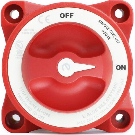 Interrupteur rotatif coupe-circuit 12-48 V pour automobile/nautisme, protection de batterie haute intensité, interrupteur coupe-circuit à quatre positions, noir (1/5)