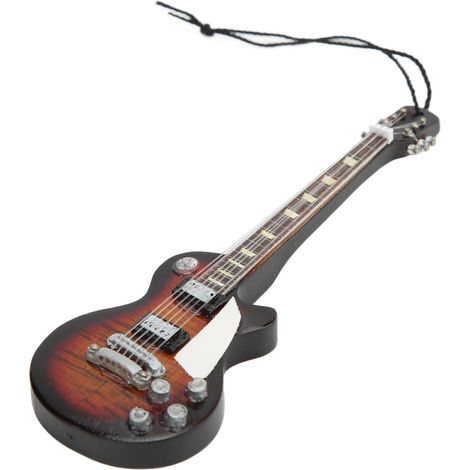 Miniature Guitare en Bois Coloré - Décoration Murale Pendentif pour Étagère (1/5)
