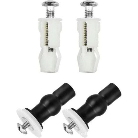 Lot de 4 Abattant WC Fixations Charnières, Vis D'expansion pour Couvercle de Toilette Fixation Abattant WC Vis pour Lunette Toilette Ensemble, Pièces de Rechange pour Couvercle de Toilette (1/5)