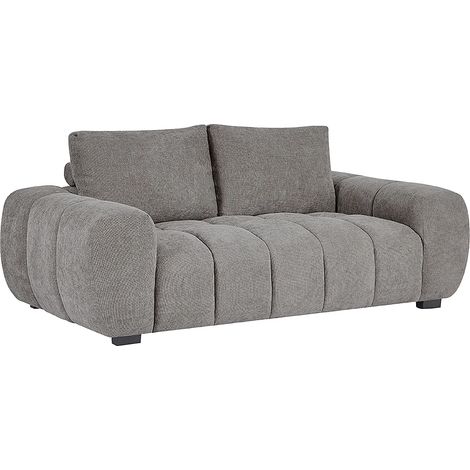 Canapé 3 places en tissu texturé gris BERENIA (1/5)