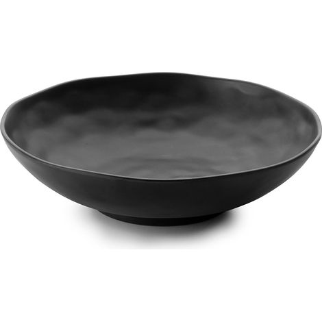 Lacor-Piatto rotondo in melamina, 8 cm, diametro 31 cm nero