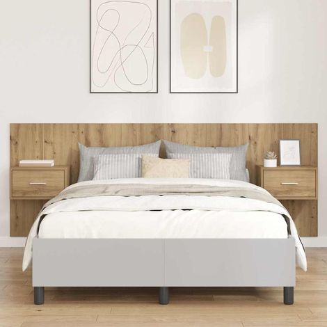 Kopfteil mit Schrank 3 pcs Artisan-Eiche Holzwerkstoff