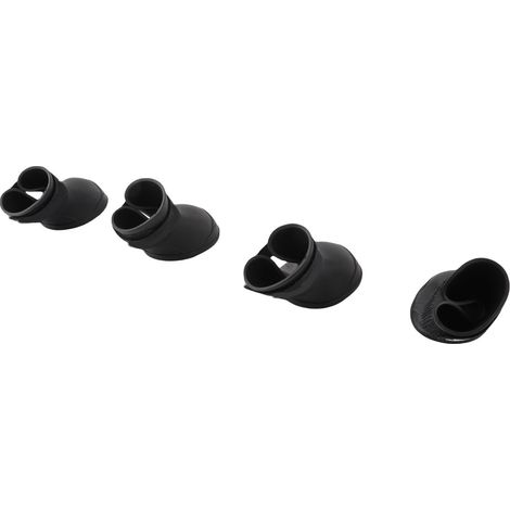 Lot de 4 bottes imperméables mignonnes en silicone pour chien, antidérapantes et protectrices contre la pluie (taille L, noir) (1/5)