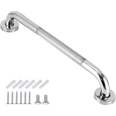 Barra de apoyo para baño, asa de bañera de acero inoxidable SUS 304 con agarre antideslizante, barra de apoyo para inodoro para personas mayores/discapacitadas/niños/mujeres embarazadas, 40 cm (1/5)