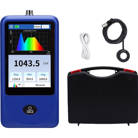 GARRYFIZH Spectromètre Lumière 1Mlx Couleur PPFD Portable (1/5)