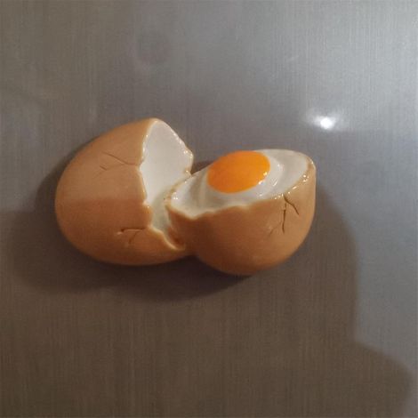 lot De 5 Aimants De Rfrigrateur Mignons En Rsine D'uf Poch 3d, Aimants De Rfrigrateur Dcoratifs Mignons Pour Rfrigrateur, Cuisine, Bureau (1/5)