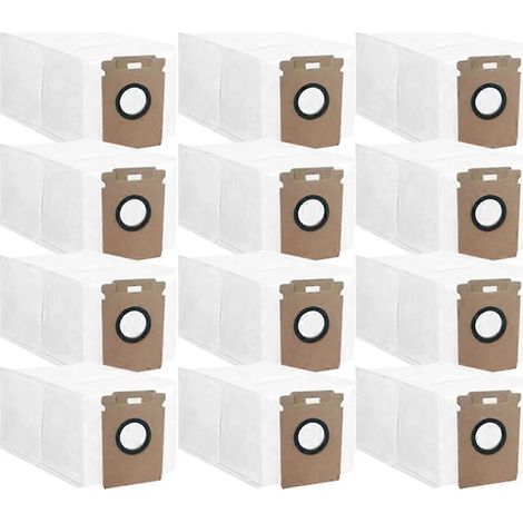 Lot de 12 sacs à poussière compatibles avec l'aspirateur robot Roborock H60 HUB ULTRA. (1/5)