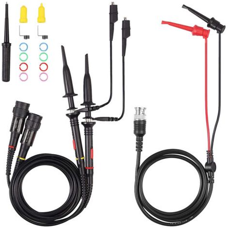 Sonde oscilloscope P2200 200 MHz 1X 10X avec kit pinces câble BNC (1/5)