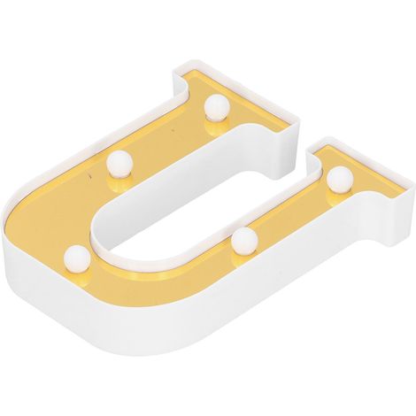 Lampe LED en forme de U dorée avec alphabet lumineux, idéale pour une demande en mariage, un anniversaire ou toute autre fête (blanc chaud). (1/5)