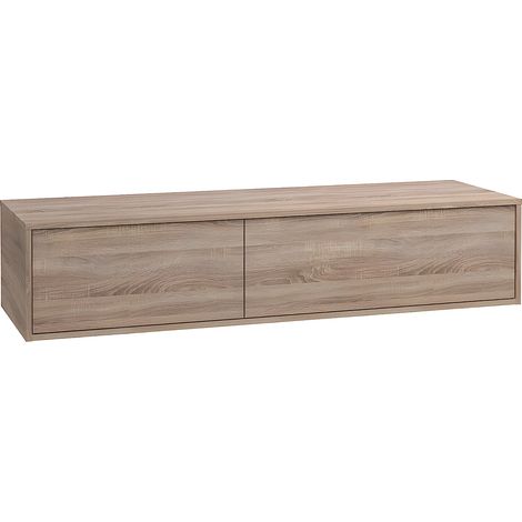 Mobile sotto lavabo sospeso L150 cm Naturale chiaro - ISAURE II