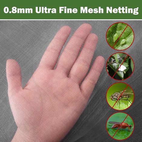 KINGLAKE 35 g/m² Filet Anti Insecte 2m x 5m - Filet Moustiquaire, Filets pour Jardin Maille Fine, Anti Oiseaux, pour Protection Cerisier Fraisier, Jardin Potager, Arbre Fruitier-Blanc (1/4)
