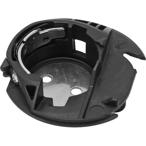 Carter à canette 3,5x3,8x1,3cm acier inoxydable et plastique noir pour broderie, compatible 7363 et 8768 (1/5)