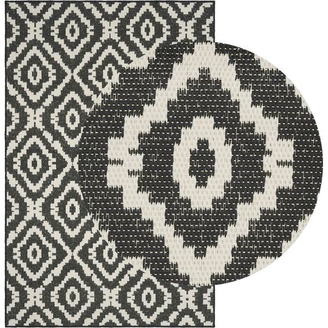 Area Rug Natural and Black 200 x 290 cm PET vidaXL (1/4)