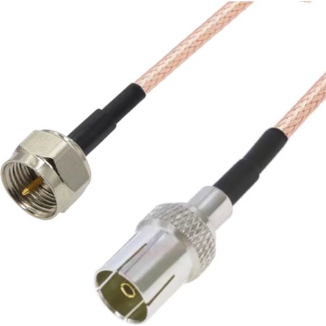 Anschlusskabel F-Stecker / IEC-Buchse RG179 75 Ω 50 cm