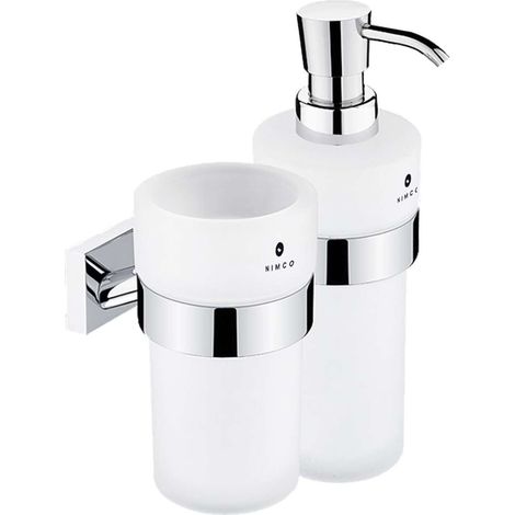 Nimco Keira - Spender und Glashalter, mattes Glas/Chrom KE 2205831W-26