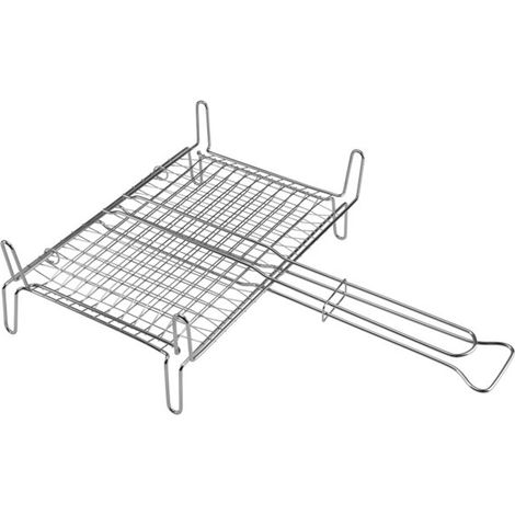 GRIGLIA DOPPIA INCROCIATA 27X37CM CON PIEDI