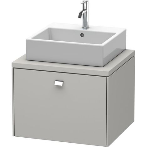BRIOSO consolle bassa con maniglia cromata 442x620x550mm cemento