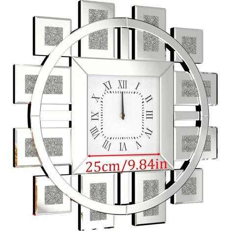 Horloge murale, design irrégulier, mouvement à quartz, 80CM Argent (1/2)