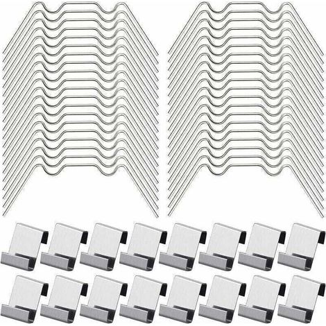100Pcs Clips de Vitrage pour Serre Inclure 50Type W Serre Pinces en Acier Inoxydable et 50 Clips de Type Z pour Vitre de Serre,de