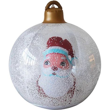 Boule de Noël gonflable décorative de 60 cm en PVC pour l'extérieur, idéale pour décorer un sapin de Noël 2024. (1/5)