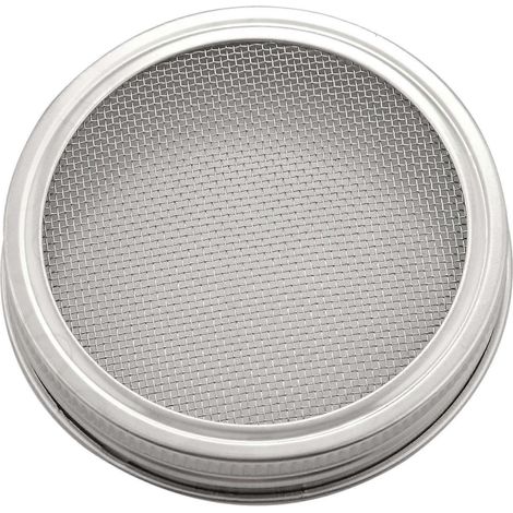4-teiliges Set Keimdeckel aus Edelstahl für Weithalsgläser, Einmachgläser, Schnellsiebdeckel, Netzhaube