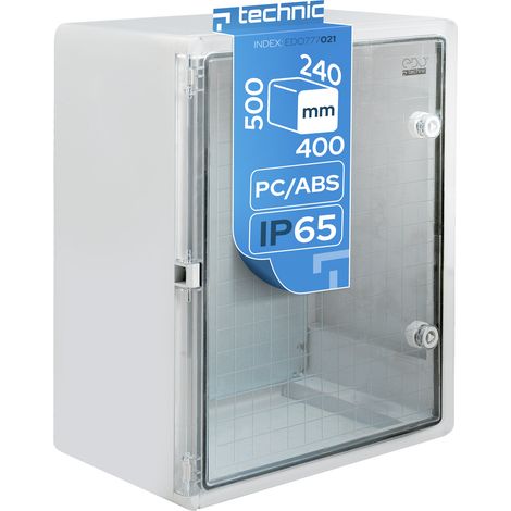 Coffret électrique nu étanche IP65 en ABS 400x500x240 mm - montage en saillie, porte transparente (1/5)